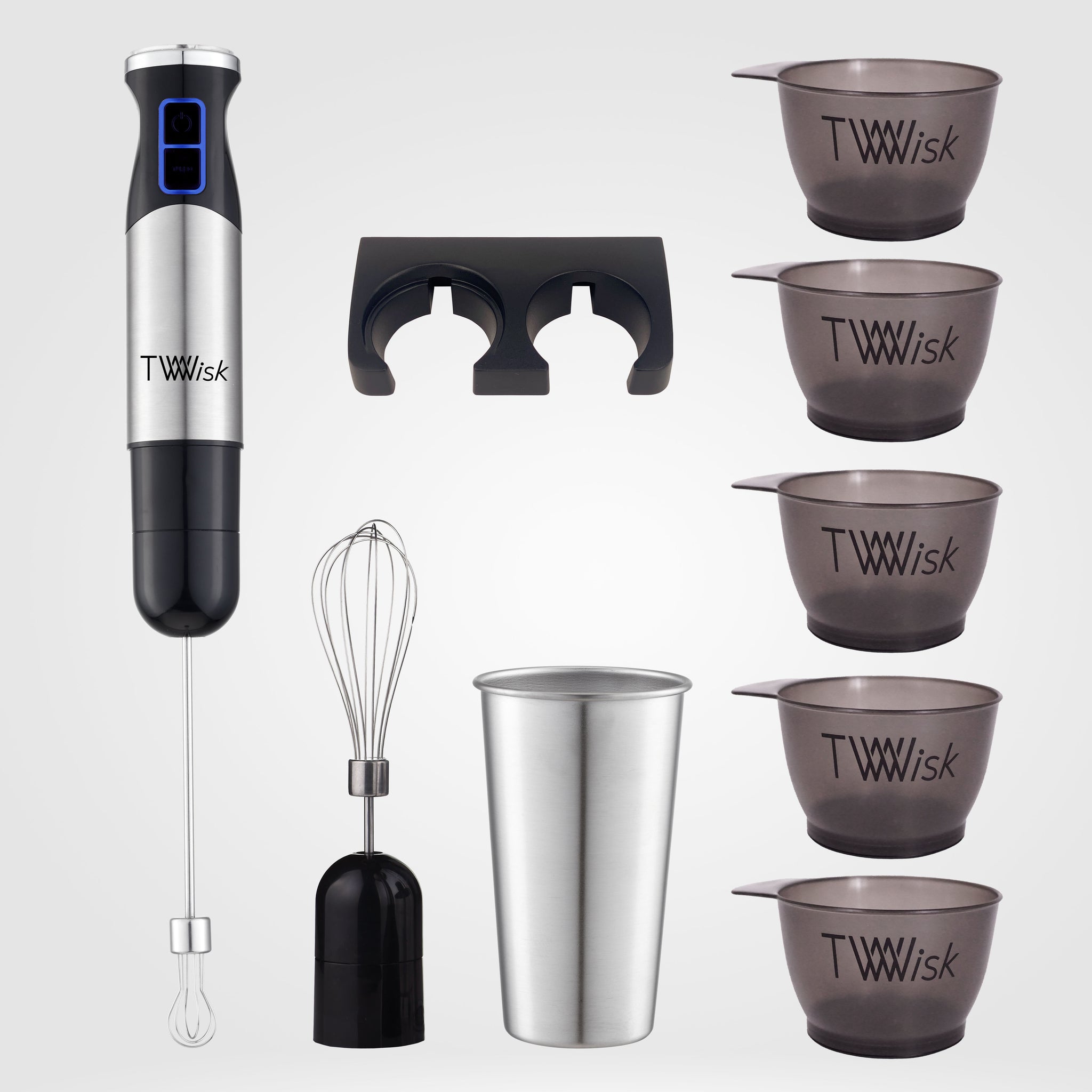 TWWisk COMBO Electric Hair Color Mixer and Tall Color Mixing Bowls